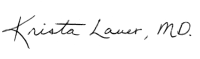 Dr. Krista Lauer signature